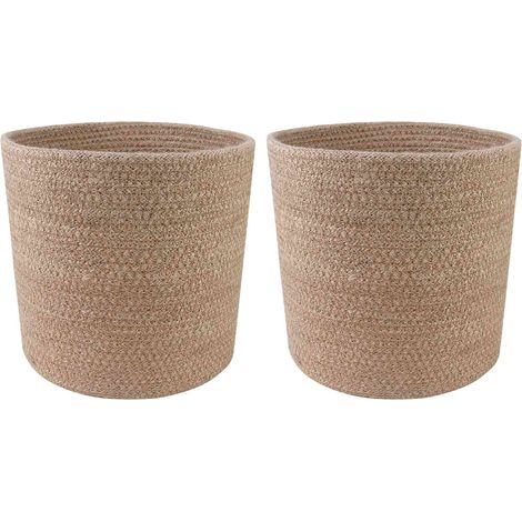 Set de Macetas de Planta 2 pcs Natural Ø 21 x 21 cm vidaXL