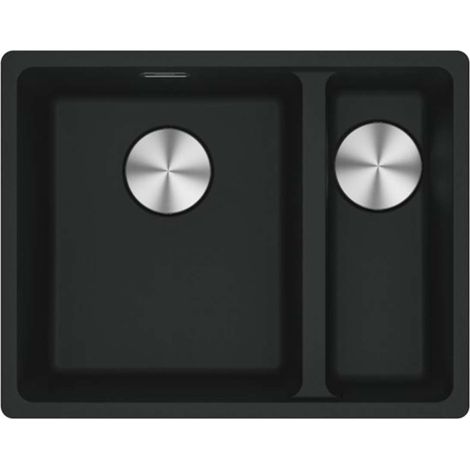 Franke Maris - Fregadero de fragranite MRG 160-34-15/2, 55x43 cm, negro mate 125.0687.264 (1/2)