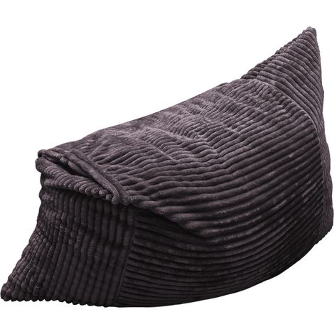 ELVMI Sitzsack Sessel 3 in 1, Sessel, Sofa und Bett, mit Memoryschaum Flocken, aus Cordstoff Dunkelgrau (1/5)