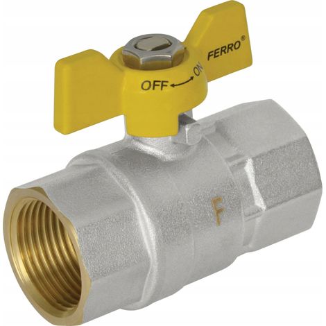 Valvola gas Ferro g18 maniglia a farfalla resistente corrosione (1/2)