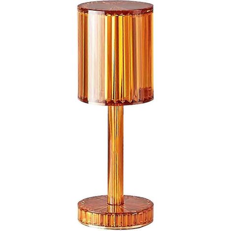 Lampe de table en cristal sans fil avec commande tactile, port USB et variateur 3 niveaux. (1/5)