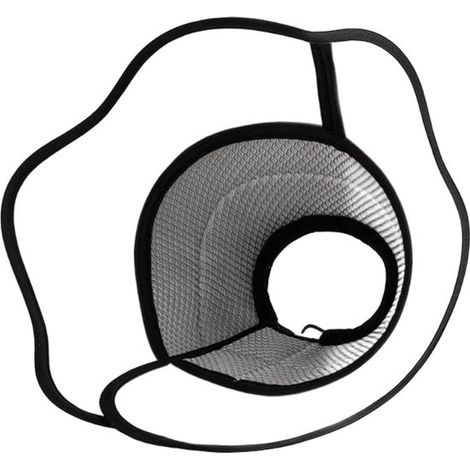 Collar protector para mascotas，Collar protector isabelino，Collar protector suave，collar de recuperación ajustable，XL-Gris (1/5)