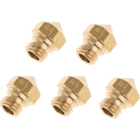5 MK10 Messingdüsenköpfe, kompatibel mit 1,75 mm und 0,4 mm 3D-Druckern. (1/5)