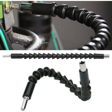 Lot de 2 tiges flexibles universelles pour forets électriques, outils de raccordement de tuyau, 300 mm (1/5)