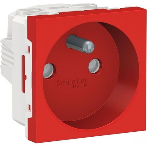 Base 2P+TT F rojo SCHNEIDER NU303903E