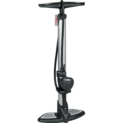 pompa per bicicletta in acciaio lampa "air-pro 1" con manometro - 94217 (1/5)
