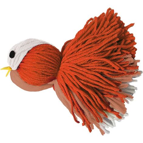 Gioco per gatti birdie uccellino arancione 12 cm