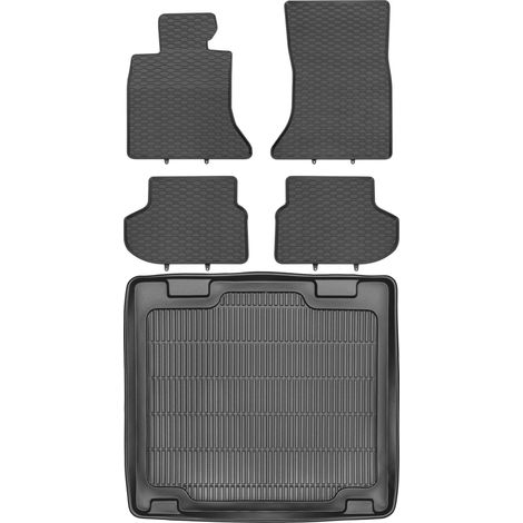 Juego de alfombrillas de goma para coche y maletero para BMW Serie 5 F11 Estate (2013-2017).