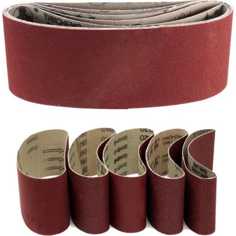 40 bandes abrasives Divers accessoire de portail, grain 40-120, tissu renforcé, corindon, résine synthétique, pour bois et métal (1/5)