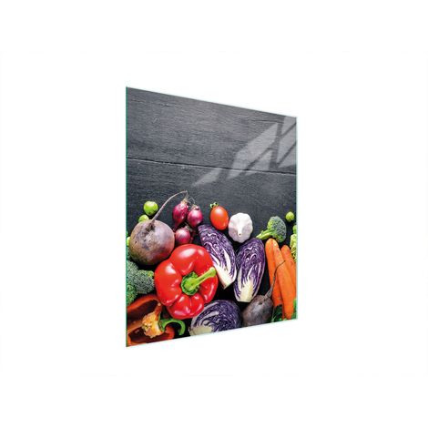 Glasschneidebrett 45x52 Gemüse