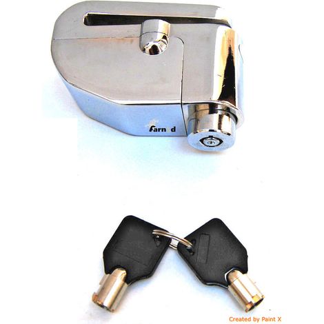 BLOCCA DISCO RUOTA RUOTE BLOCCAGGIO LUCCHETTO CON ALLARME ANTIFURTO MOTO BICI CI