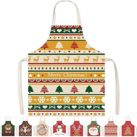 Delantal navideño de 65x75 cm – Impermeable/Ajustable – Para fiestas/barbacoas – Regalo de cocina (1/3)