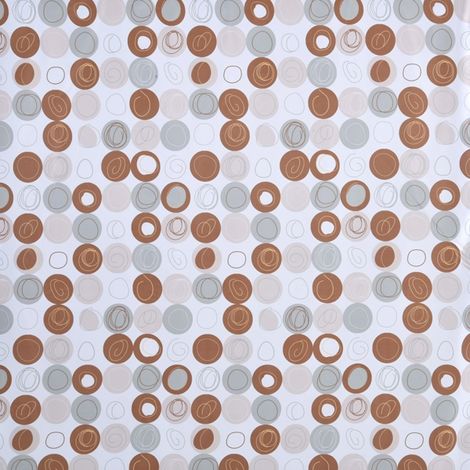 TENDA DOCCIA IN TESSUTO MARRONE 180X200 RIBOT