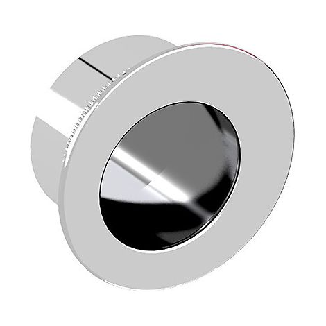 Slid'Up By Mantion – Tire-doigt rond Ø28 mm pour porte coulissante – Acier finition chromé – À encastrer sur chant de porte – Pour portes à galandage