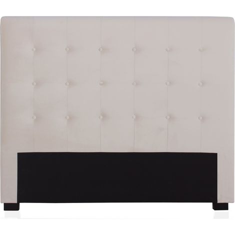 Tête de lit capitonnée Premium Velours 140cm Beige (1/3)