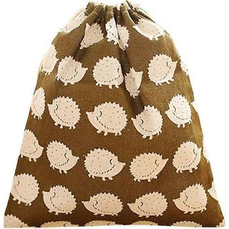 Sac de rangement de voyage en coton avec cordon de serrage, idéal pour les jouets, les chaussures, le linge et le rangement de la maison. (1/4)