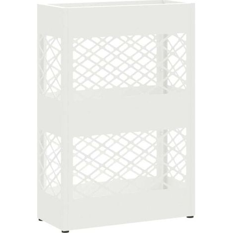 Armature de parapluie blanche, 28 x 12 x 41 cm, acier (1/5)
