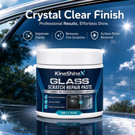 KineShineX Glaskratzreparaturcreme für Türen, Fenster, Spiegel und Autoscheiben – Polier- und Glanzpflegecreme (1/5)