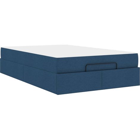 Maison Exclusive - Bettgestell mit Matratze 2 pcs Blau Stoff