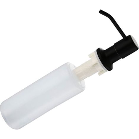 Distributeur de savon de cuisine 300 ml en acier inoxydable 304, réutilisable et portable, pour la maison, l'école et les lieux publics (noir). (1/5)