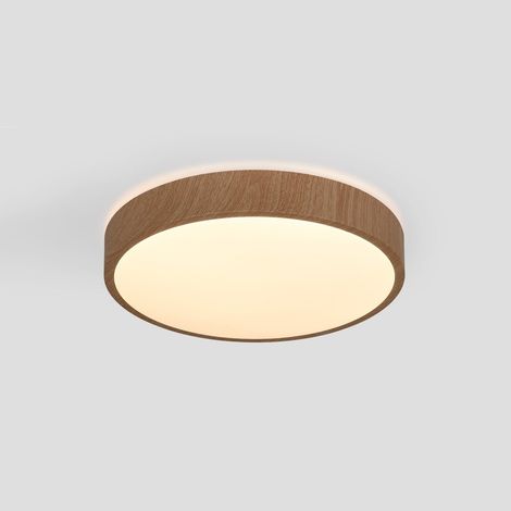 Plafón De Techo LED CCT - 24W - Color Madera - Ø40cm