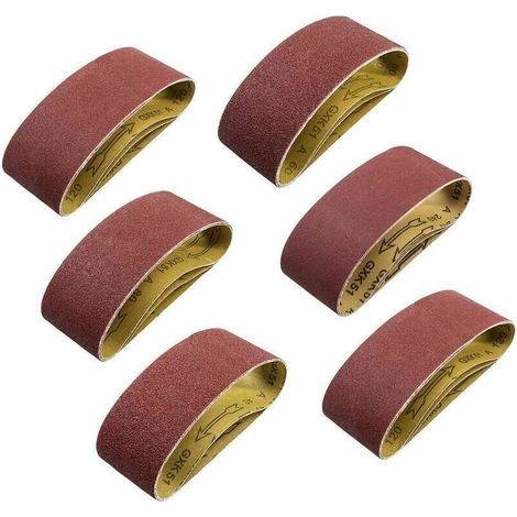 Bande abrasive pour ponceuses à bande 100 x 610 mm, avec une variété de grains (80/120/150/240/400) pour répondre aux différents besoins de ponçage. (1/5)