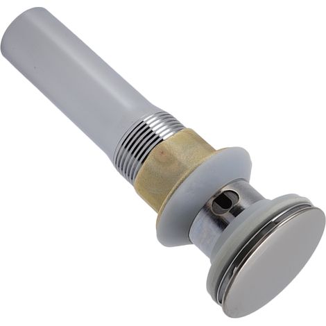 Robinet d'évier à bouchon pop-up, drain en acier inoxydable électrolytique avec panier filtre pour lavabo, trou standard maison.