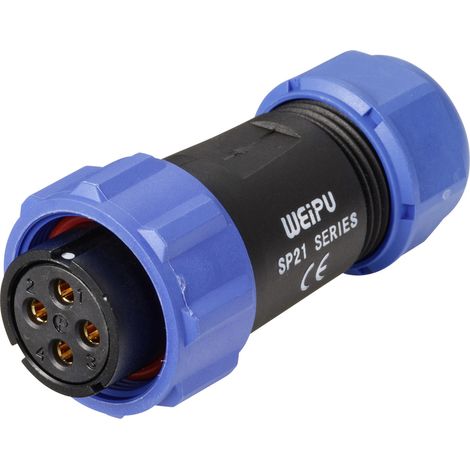 Weipu SP2110 / S 4 I Rundstecker Buchse, gerade Gesamtpolzahl: 4 Serie (Rundsteckverbinder): SP21 1 (1/4)