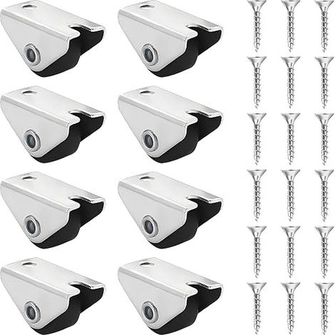 Casters for Furniture, Mini Casters for Furniture, Pack of 8 Mini Casters, Includes Metal Mounting Plate and Screws, Ideal for Improving Furniture Mobility (1/5)