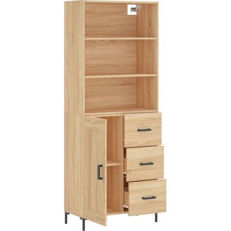 Aparador-cómoda-mueble-organizador-cocina-salón-salón-comedor-alto-Sonoma-695x34x180cm-madera-ingeniería-marrón-020034127