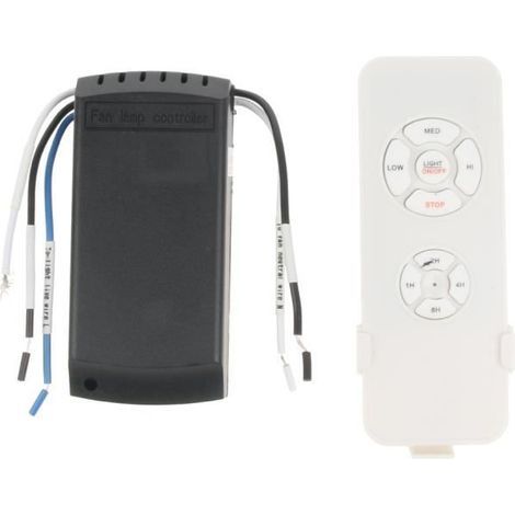 Kit universale di telecomando per ventilatore a soffitto: ricevitore + telecomandi (1/4)