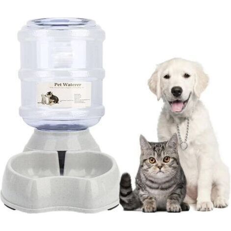BUNTHAUS Old Tjikko Distributore d'acqua automatico per animali, fontana automatica, borraccia per animali domestici, accessori per cani e gatti, 3,8 l, senza BPA (1/4)