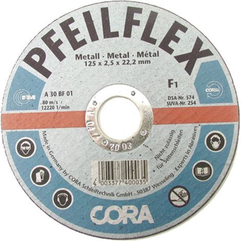 Disco de corte de 125 mm x 22 mm x 3 mm para granito