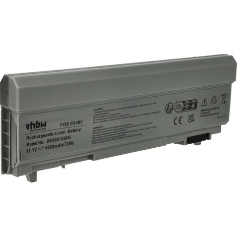 vhbw Akku Ersatz für Dell 0W0X4F, 0TX283, 0RG049, 312-0748, 0P018K, 312-0754, 0MP307, 0H1391, 0GU715, 0W1193 für Notebook (6600 mAh, 11,1 V, Li-Ion) (1/5)