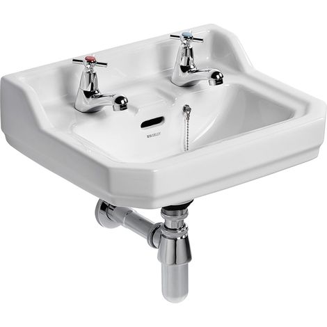 Ideal Standard Waverley Wall Hung Basin 450mm Wide - 2 Tap Hole (1/5)
