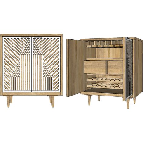 Porte-bouteilles élégant blanc pour une touche déco chic - Blanc moderne épuré et lumineux