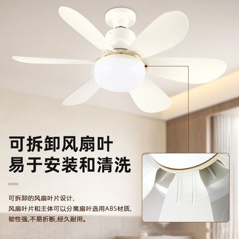 Ventilateur de plafond LED – Forme fleur, 40 W, 3 couleurs, télécommande, douille E27 – Chambre, restaurant (1/2)