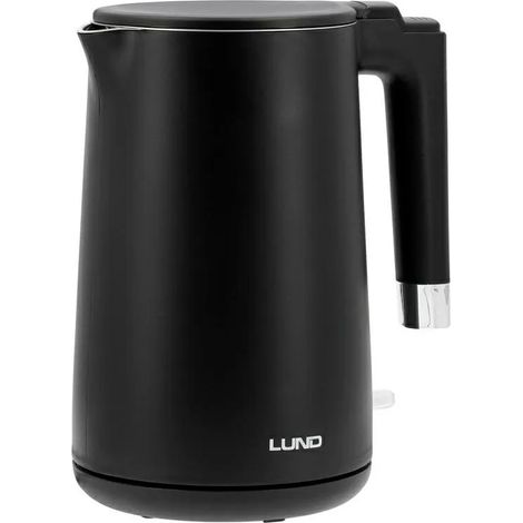 Bollitore elettrico Toya Lund da 1,5 litri, nero, superficie fredda al tatto. (1/3)