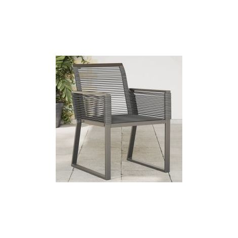 Chaises de jardin lot de 2 Noir Résine tressée (1/5)