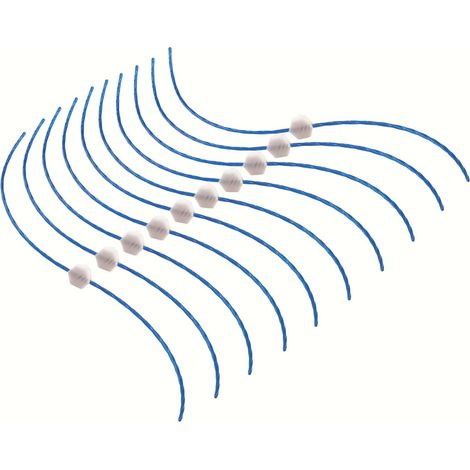 Black & Decker – Lot de 10 fils torsadés haute performance 2,4 mm – Fil très résistant pour coupe-bordure – Compatible avec GL7033, GL8033, GL9035, GL933, GL9033HDL