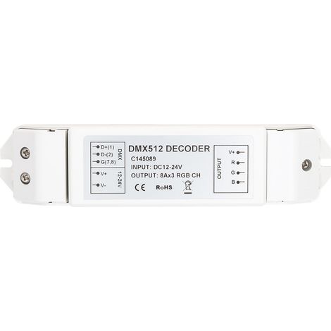 Controlador RGB DMX512 Decoder 3 Canales RGB (1/5)
