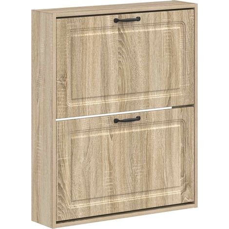 Wall-Mounted Shoe Cabinet UTRECHT 71 x 17 x 86 cm Sonoma Oak vidaXL (1/5)