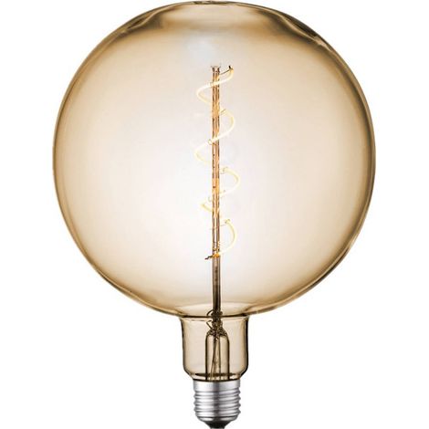 Lucande LED 'E27 4W LED-Filamentglobe' in Beige da Vetro