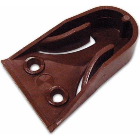 Reggitubo Tondo Armadio Nylon Plastica   18Mm Marrone Fissaggio Laterale (1/2)