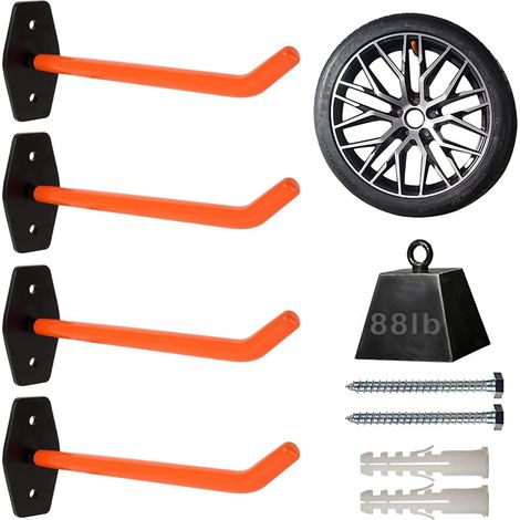 supports muraux pour pneus de voiture, crochets pour jantes de pneus, supports pour étagères d'arbre (1/5)