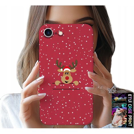 Custodia per iPhone 7 / 8 / SE2 - Renne natalizie Babbo Natale + vetro (1/5)