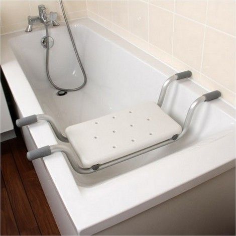 Asiento Comfort para bañera, extensible, plateado / blanco
