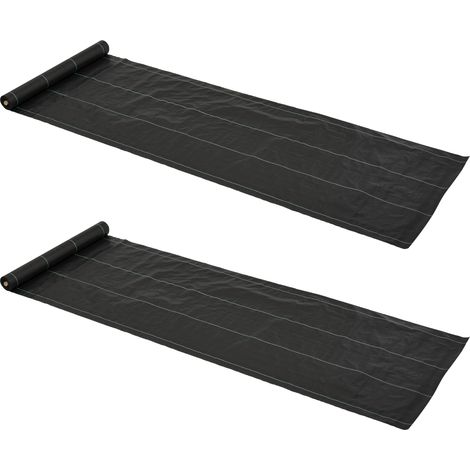 Toile de paillage anti mauvaises herbes - Outsunny - PP - 50x1m - Noir (1/5)