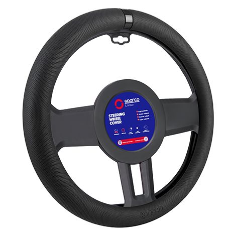 COUVRE VOLANT NOIR SPARCO AVEC BAGUE CENTRALE