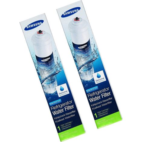 Lot de 2 filtres à eau d'origine pour réfrigérateur et congélateur – Compatibles AEG, BEKO, BLOMBERG, BOSCH, SAMSUNG – DA29-10105J